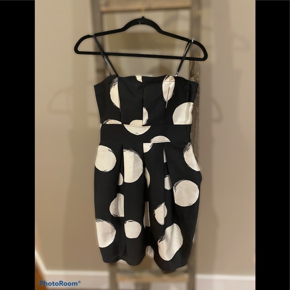 𝅺club Monaco silk polka dot dress